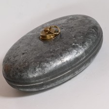 Alte verzinkte Wärmflasche Bettwärmer – Bettflasche, massiv Stahl – Vintage Deko