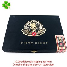 Knuckle Sandwich Fifty Eight Empty Wood Cigar Box 10" x 7.5" x 1.25"