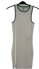 Only Cream with green trimming Ribbed JerseyDress Size s