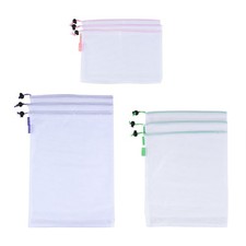 9 Pcs Netz Tasche Mesh-Aufbewahrungstasche Mesh-Aufbewahrungsbeutel