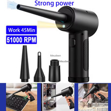 51000RPM Cordless Air Duster USB Rechargeable Compressed Air Blower with LED L
