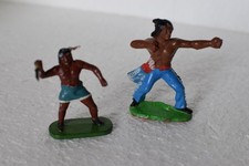 3 szt. figurki kowbojów i Indian z miękkiego tworzywa sztucznego, wysokość około 7cm