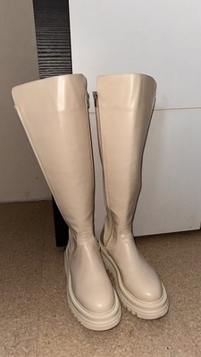 White Knee High Winter Boots   Size 36, Worn Only Once