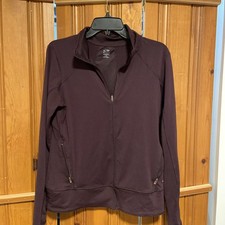 Ladies champion athletic jacket large purple