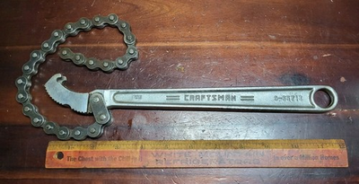 #ad #ad Craftsman USA 55713 12quot; Chain Wrench 4quot; Capacity Nice $24.50