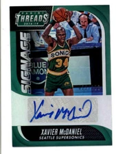 XAVIER MCDANIEL 2018/19 THREADS SIGNAGE GREEN AUTOGRAPH AUTO #022/200 BC7254