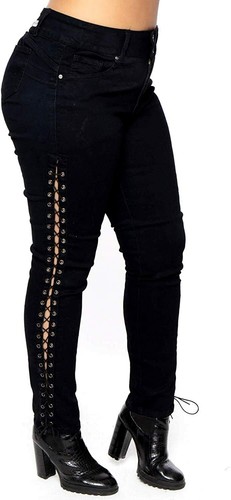 Womens Plus Size Jeans Distressed Denim skinny ripped Stretchy Jeans pants 14-24 - Picture 30 of 34
