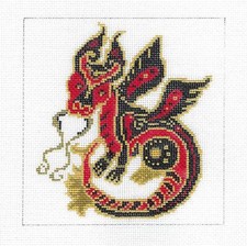 SP.ORDER Chinese Zodiac DRAGON HP Needlepoint Canvas by BP Designs from Danji