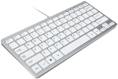 TRIXES Mini PC Tastatur NEU kabelgebunden USB PC Laptop Key Board Slim silber & weiß
