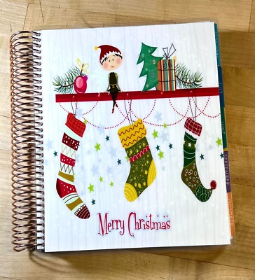 Christmas Elf Elves Stockings Cover Set 4 use w/ Erin Condren Life Planner-