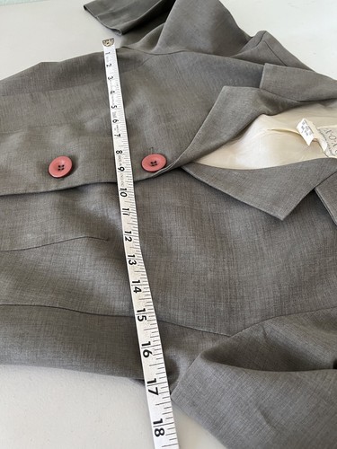 XOXO Damen braun Karriere Blazer große Knöpfe gefüttert dünne Schulterpolster Gr. S - Bild 5 von 6