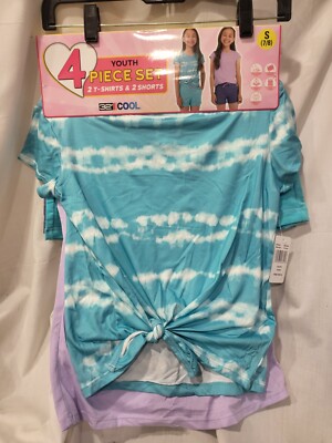32° Cool Youth Girl 4 Piece Set, Aqua, Size S (7/8) **BRAND NEW**