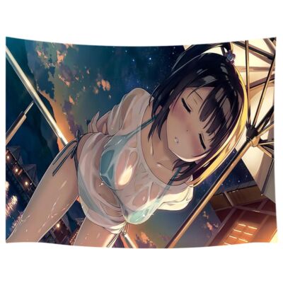 Shy Kawaii Girls Poster Anime Girl Cute Figure Posters Anime Tapestry 24x36in