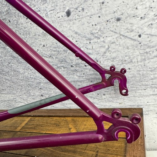 Vintage Trek 930 SingleTrack Frame Set USA 20 in Lugged Steel MTB Purple Ding 20 - Picture 12 of 18
