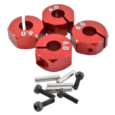 Aluminum Wheel 12mm Hex Adapters Adaptor Traxxas Rally Stampede Slash 4x4 Red