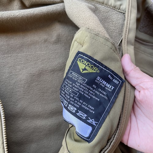 Condor Jacket Mens Medium Brown Summit Soft Shell Military Army Zip Up Lined - Picture 8 of 11