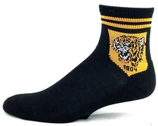 Hull City Football Club All Black with Orange Logo Quarter Socks