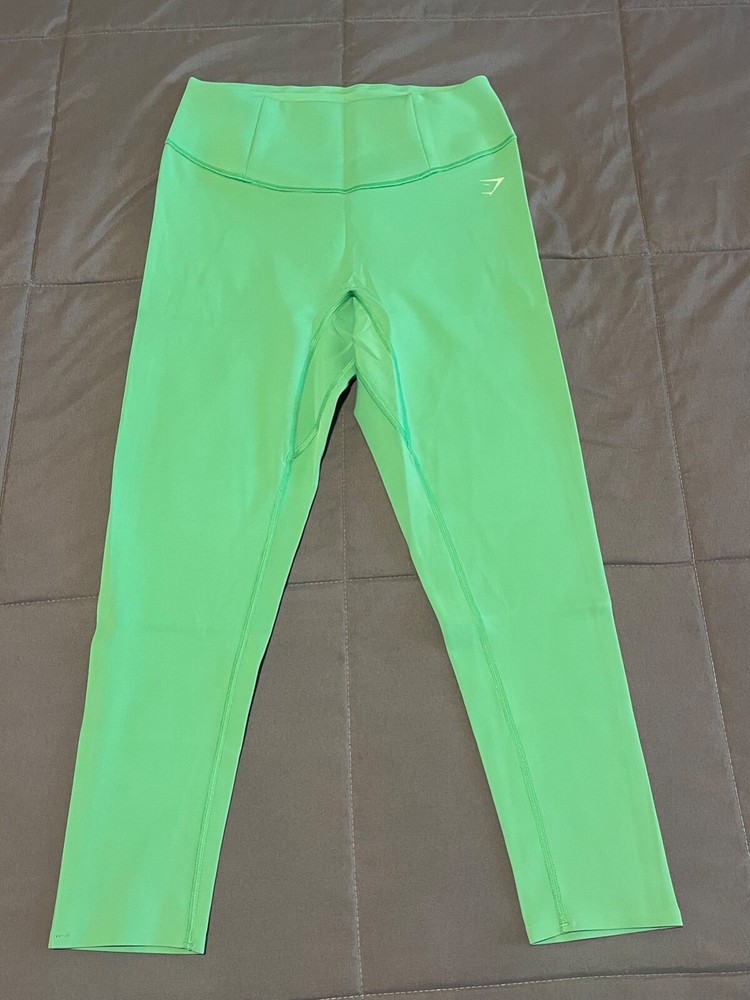 GymShark Women's Training Leggings 7/8 Apple Green MEDIUM New w/ Tags B2A9Y