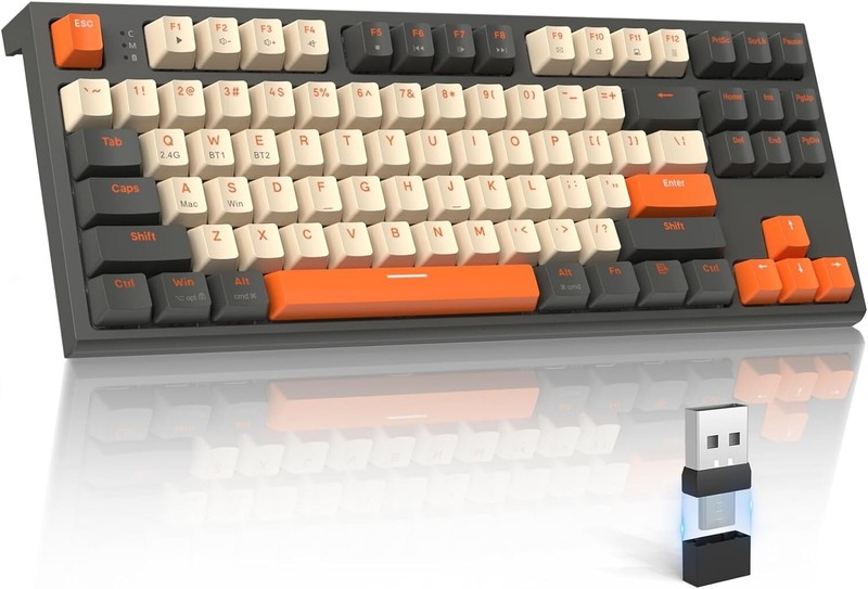 FREEWOLF M88 Wireless Mechanical Keyboard TKL Hot Swapp Bluetooth/2.4G