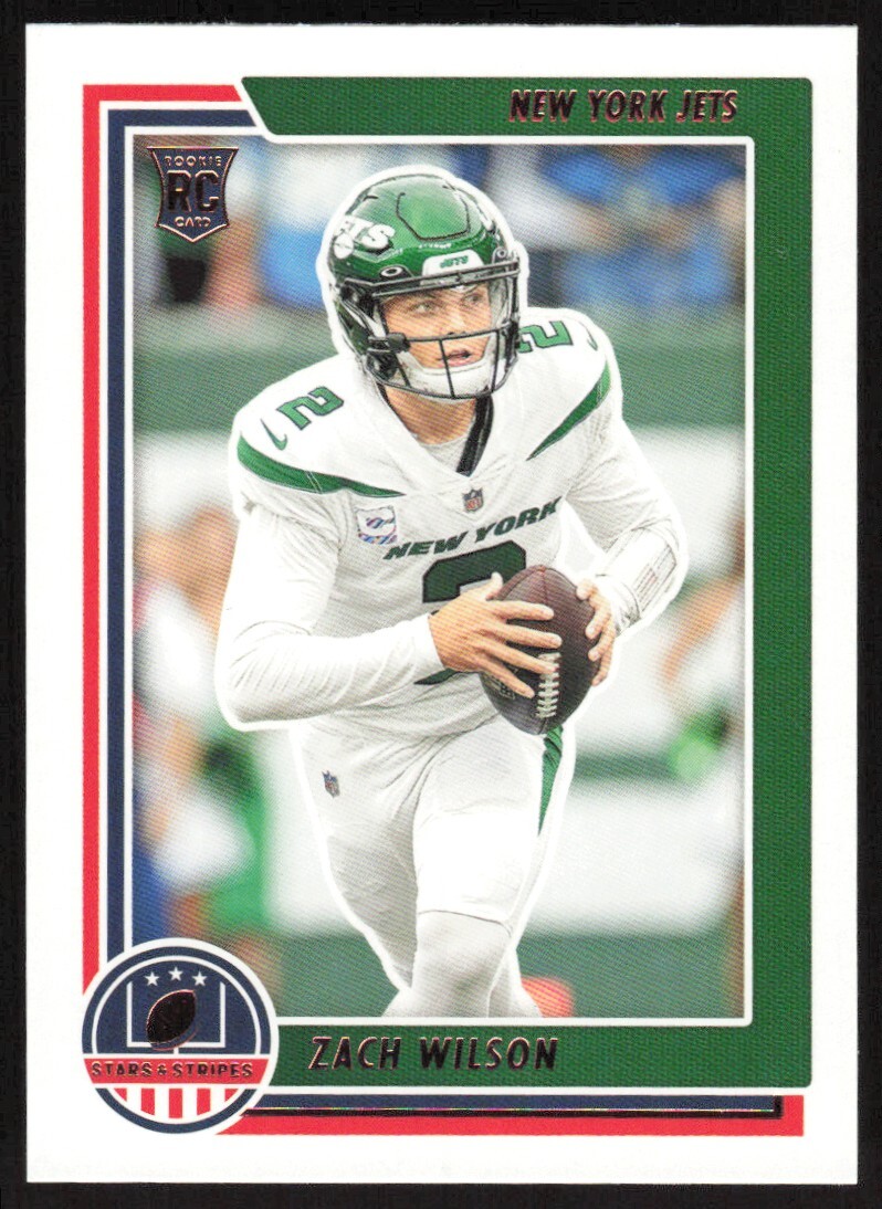 2021 Panini Chronicles Stars and Stripes Zach Wilson RC #STS-ZWI New York Jets