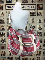 Brandy Melville Boho Red Gray Large Travel Duffle Bag W/ Inside Mini Bag Brandy Melville Boho Red Gray Large Travel Duffle Bag W/ Inside Mini Bag