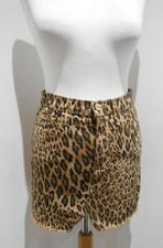 FRAME Denim Le Mini split from denim skirt animal print W 24 Uk 6 8 VGC