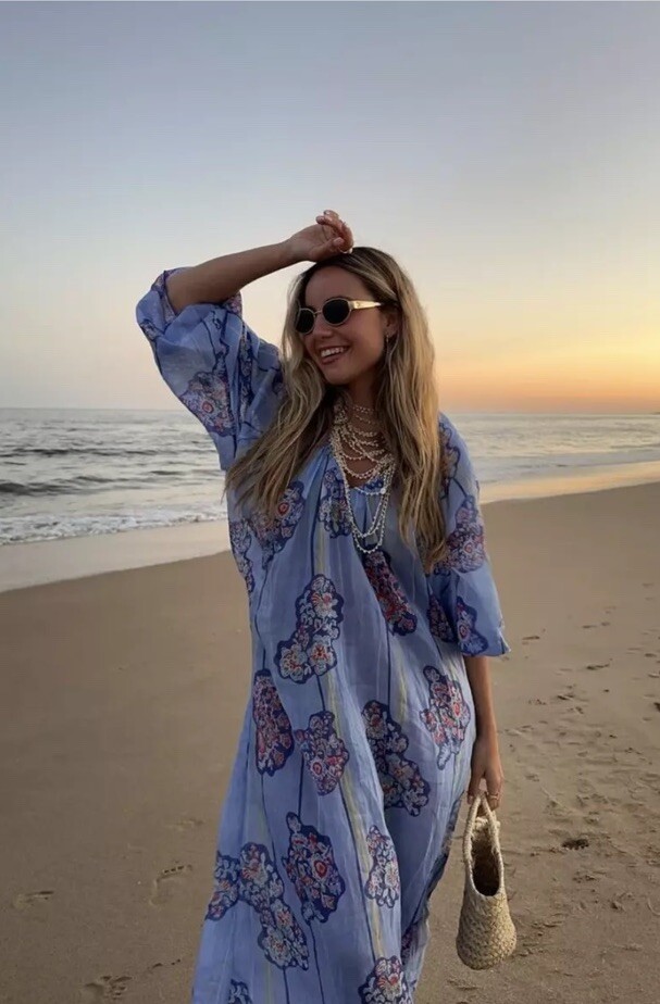 ZARA SS24 ZW COLLECTION PRINTED RAMIE TUNIC DRESS 3474/181 ZARA SS24 ZW COLLECTION PRINTED RAMIE TUNIC DRESS 3474/181