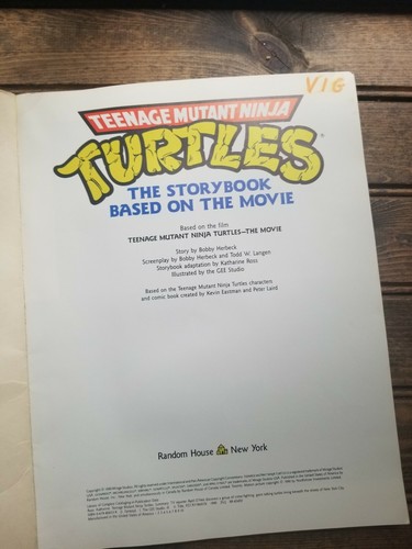 Set 2 1990 Teenage Mutant Ninja Turtles Storybook Film/Flucht aus Dimension X - Bild 4 von 5