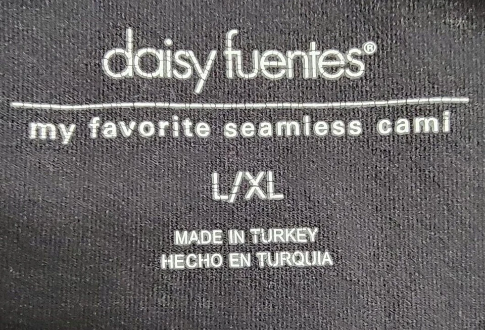 Camisa Blusa Top Mujer Daisy Fuentes Talla L XL Grande X Grande Negra Foto 2 de 4