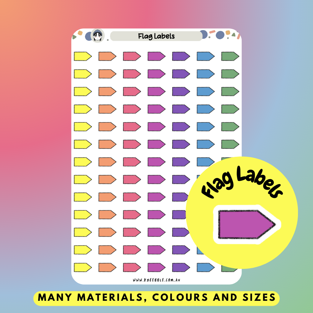 Flag Label Planner Stickers