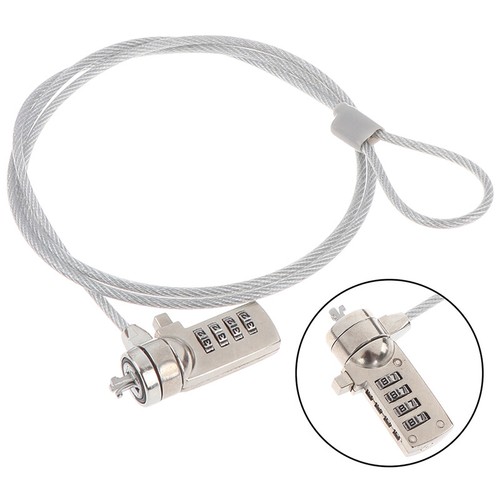 4 Digit Security Password Computer Lock Anti-theft Chain For Notebookx Lapto _r1
