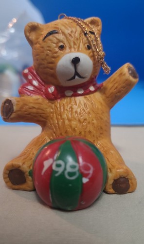 Ceramic Brown Bear Ornament 1989 Figurine - Picture 5 of 6
