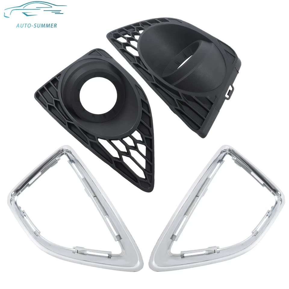 Fog Lamp Cover w/Black Bezel 4Pcs For 2010-2011-2012 Ford Fusion Left&Right Side Foto 2 de 4