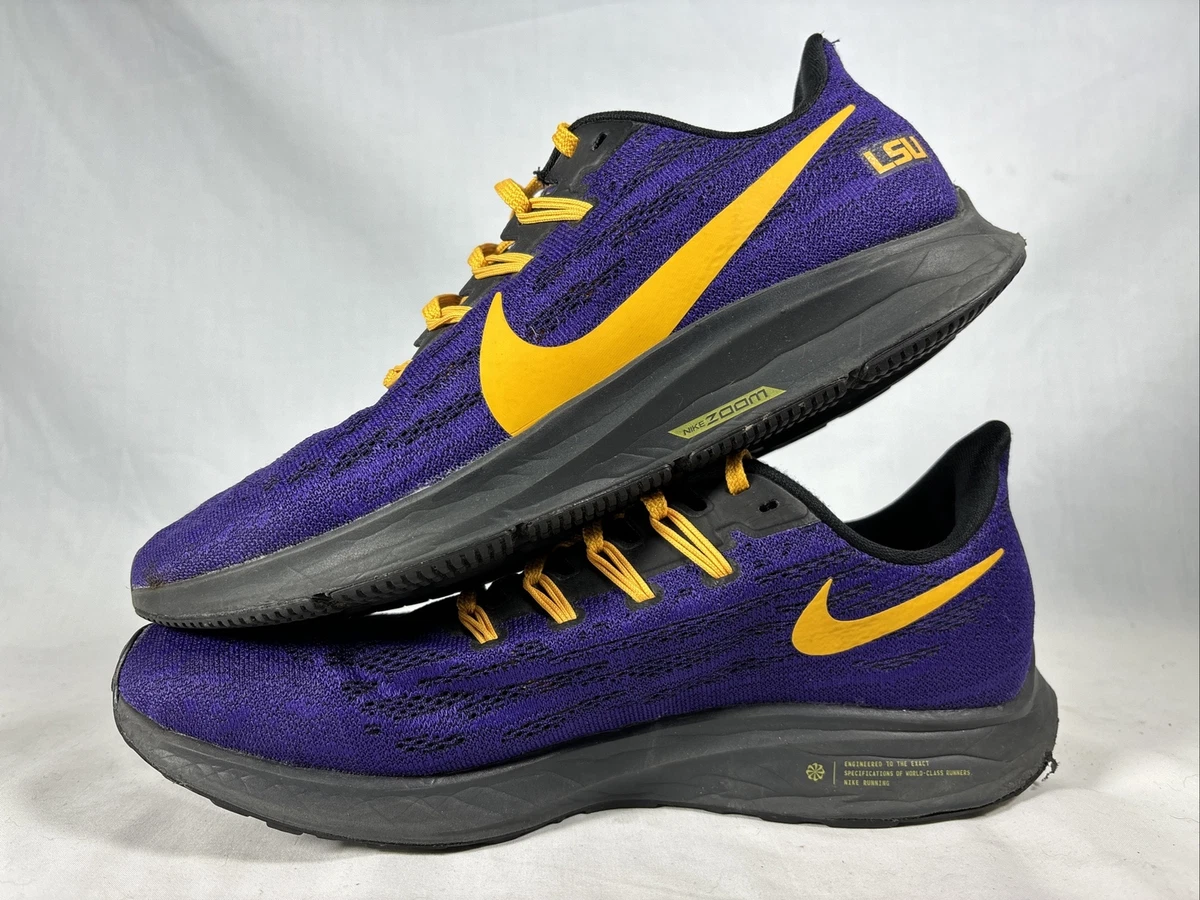 Nike Air Zoom Pegasus 36 LSU Tigers Running Shoes CI2070 500 Mens Sz 9