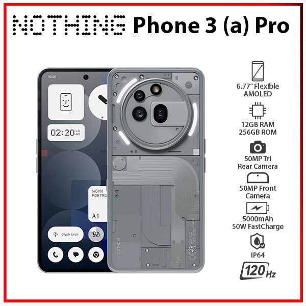 Nothing Phone 3(a) Pro GREY 12GB+256GB Dual SIM Unlocked