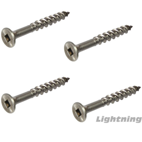 #8 x 2-1/4" Deck Screws Square Drive 316 Marine Stainless Steel Qty 500