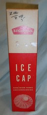 Bolsa y caja de tapa de hielo médica de colección años 50 60 B F Goodrich