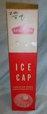 Vtg Medical Ice Cap Bag & Box 1950s 60s  B F Goodrich