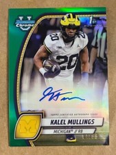 KALEL MULLINGS Michigan 2024 Bowman Chrome University Green Refractor AUTO #1/99