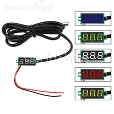 DC4-28V 0.28" LED Thermometer DS18B20 Waterproof Metal Probe Temperature Meter