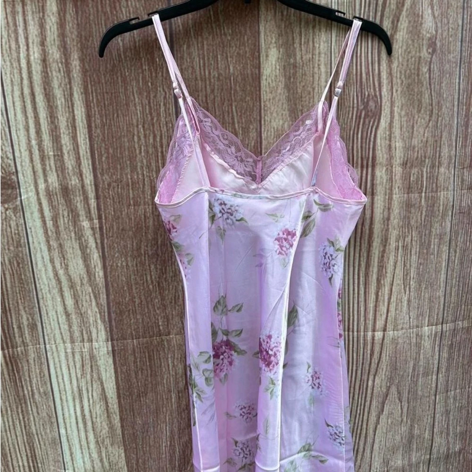 UNDERCOVER Vintage Y2K Secret Treasures S rosa blush floreale raso civetta baby doll vestito slip