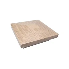Flat Peak Newel Cap For 3" Square Newel Posts- Hardwood White Oak