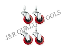 4 Pack Heavy-Duty 2" LOW PROFILE Swivel Caster Wheel for Creeper Service Cart