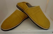 HAND CRAFTED * MOROCCAN LEATHER BABOUCHE Slippers  YELLOW All Sizes