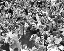 Happy Chicago,  at State and Madison Streets to Celebrate VE Day 1945 Photo