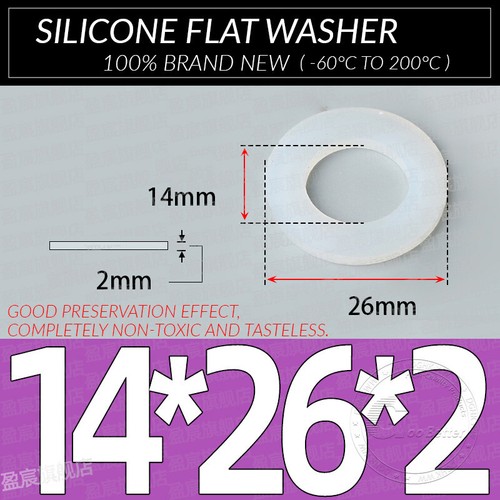 Flachdichtung Silikon Gummi-dichtung Schnurstärke 2MM Flach Dichtung Fittinge - Bild 97 von 117