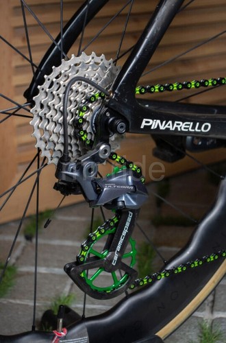 PYC DLC 11 Cycling Bike Chains for 11-Speed Shimano/Campy/Sram use Black+Orange - Picture 7 of 10