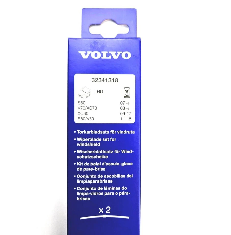 2x Limpiaparabrisas delantero original Volvo C30 S40 S60 S80 V60 V70 XC60 - 32341318 Foto 2 de 4