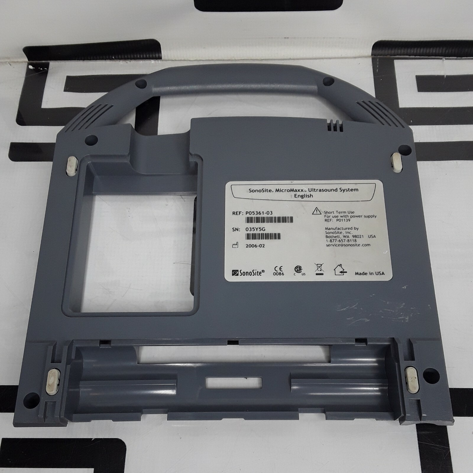 Sonosite MicroMaxx P02070 Lower Enclosure Assembly P03874 WARRANTY