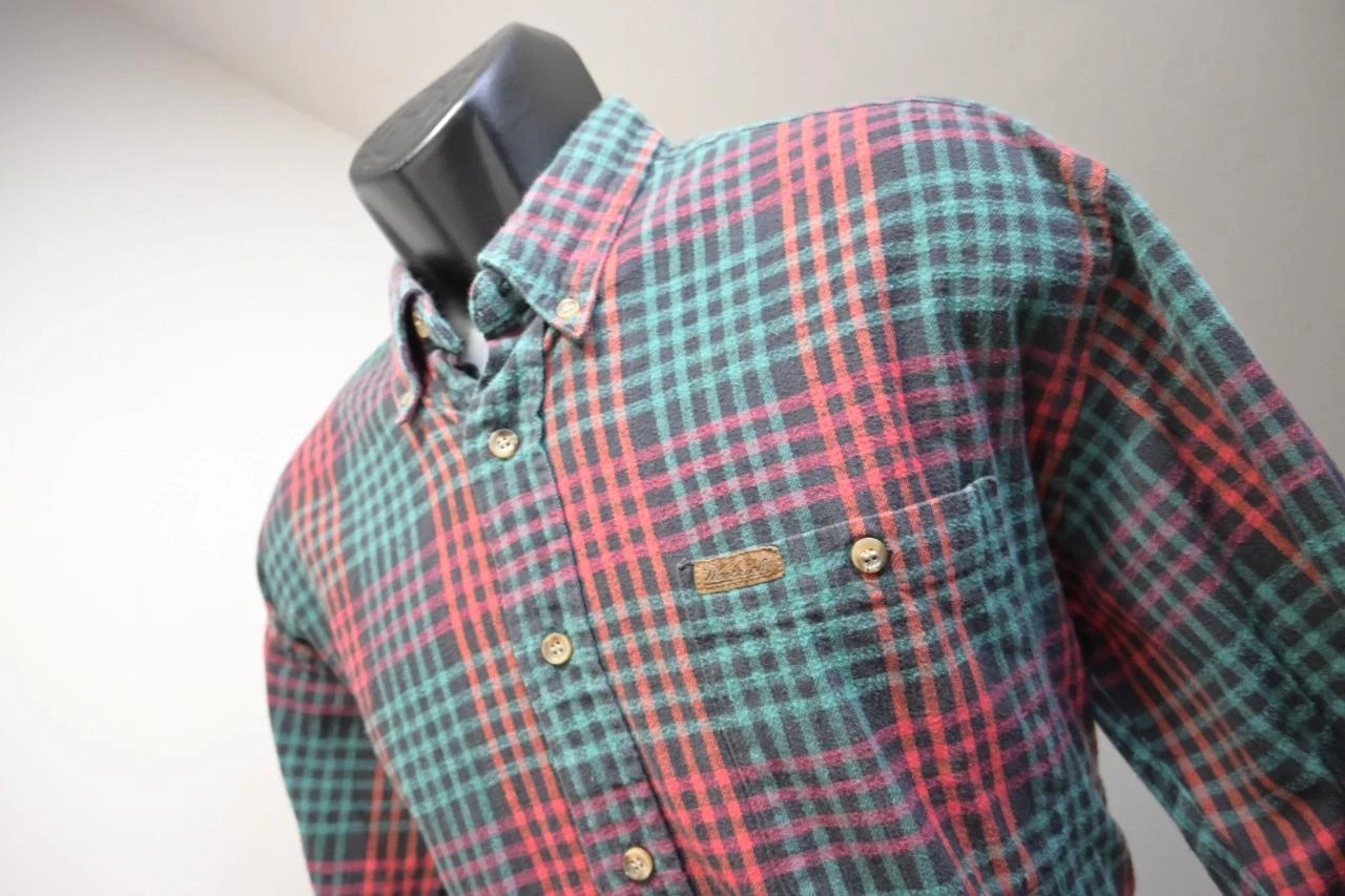 Woolrich Flannel Button Up Shirt Trekking Hiking Outdoors Camp Mens Size Large